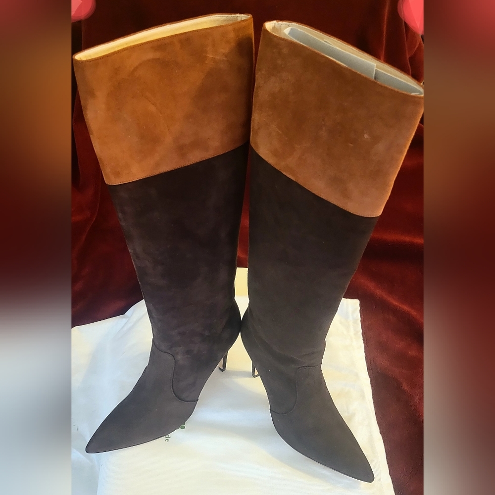 Absolutely Gorgeous! Kate Spade "Lucie" Chocolate Suede Leather Boots